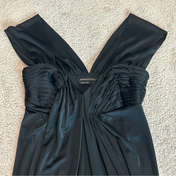 BCBGMAXAZRIA Black ruched pleated sleeveless dress size XXS - Picture 12 of 15